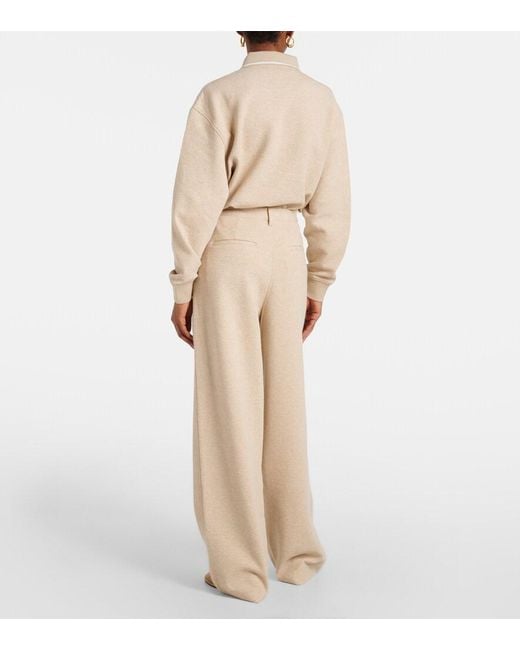 Proenza Schouler Natural Label Tristan Cloque Wide-Leg Pants