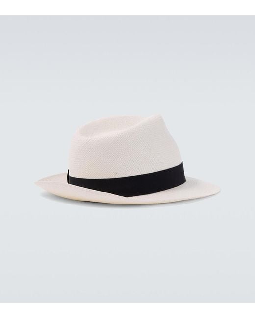 Brioni White Panama Hat for men