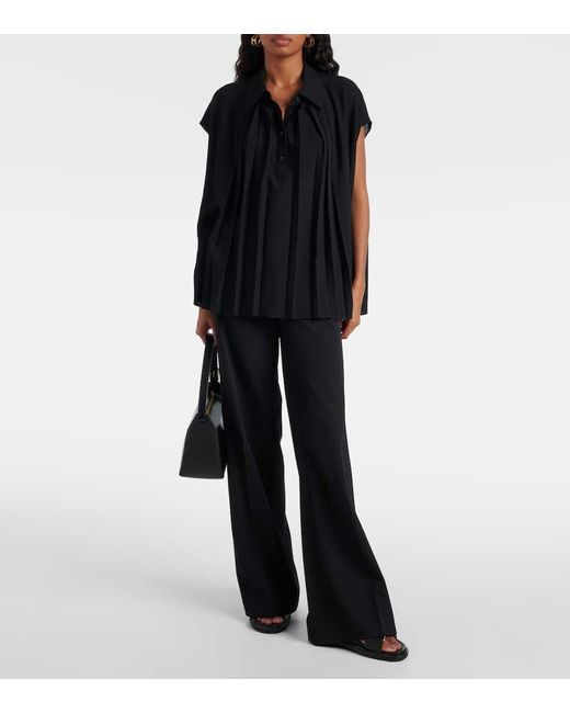 Joseph Black Antin Pleated Blouse