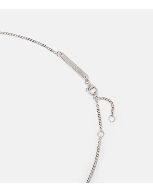 Loewe White Frog Pendant Necklace