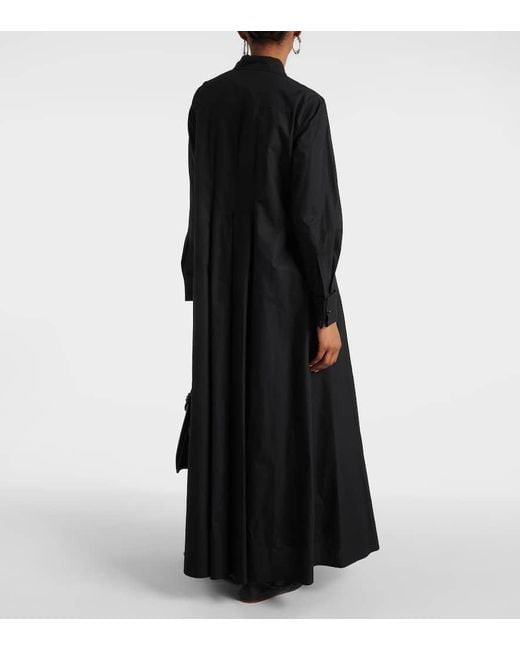 Max Mara Black Hemdblusenkleid Ottimo aus Baumwolle