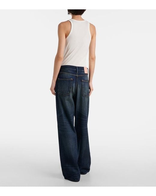 Jeans 1981 Yoyogi Di A Gamba Larga di Acne in Blue