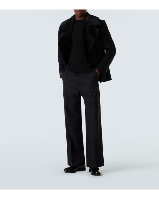 Dolce & Gabbana Black Virgin Wool Top for men