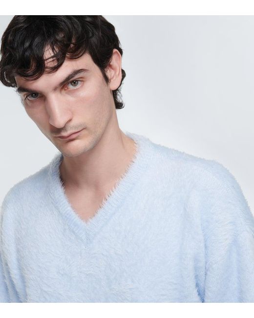 ERL Blue Brushed Sweater for men