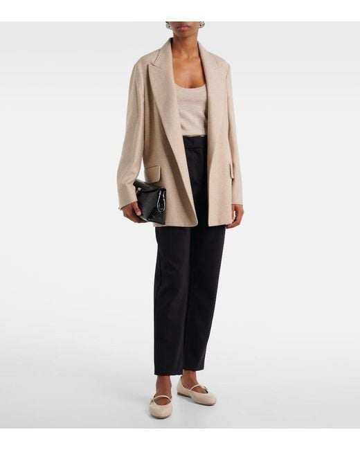 Max Mara Natural Leather Ballet Flats