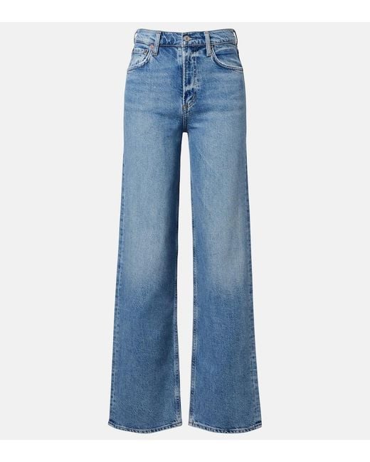 Agolde Blue Ren 32 Wide-Leg Jeans