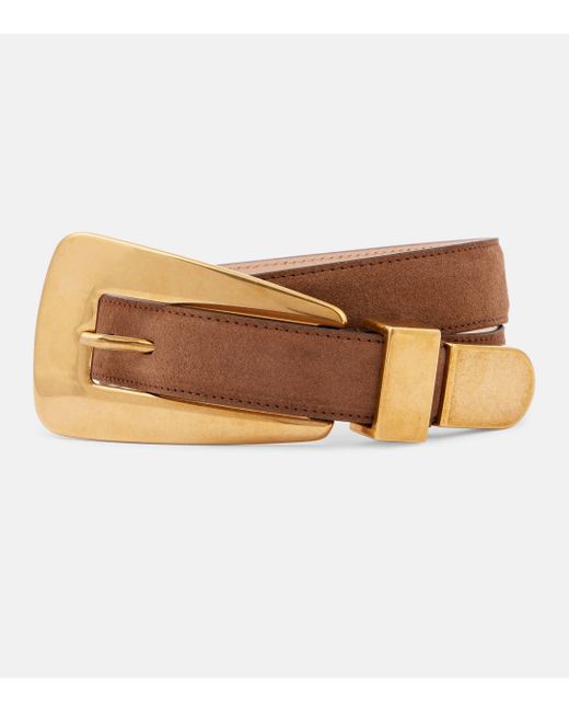 Khaite Natural Lucca Suede Belt