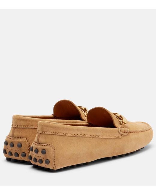 Tod's Brown Gommino Suede Driving Shoes