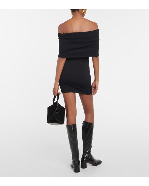 Wardrobe NYC Black Off-Shoulder Minidress