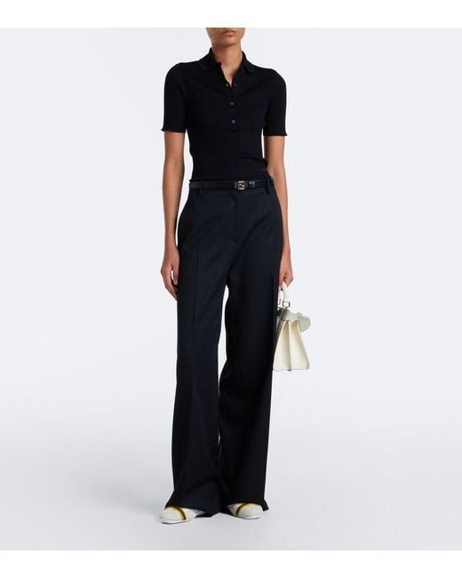 Fendi White Wrap Suede-Trimmed Sneakers