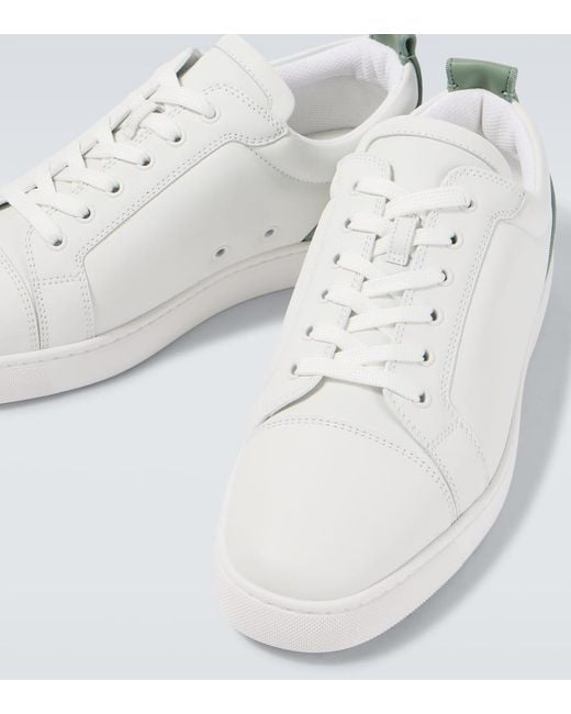 Christian Louboutin White Fun Louis Junior Leather Sneakers for men