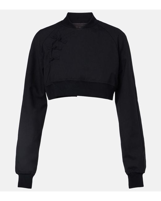 Noir Kei Ninomiya Black Cropped Wool Top