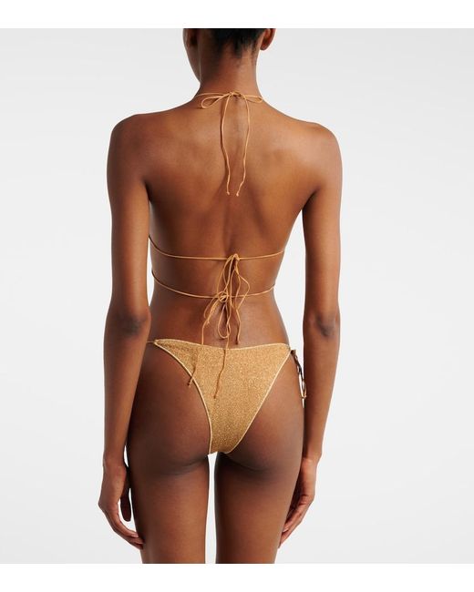 Oseree White Lumiere Beaded Bikini