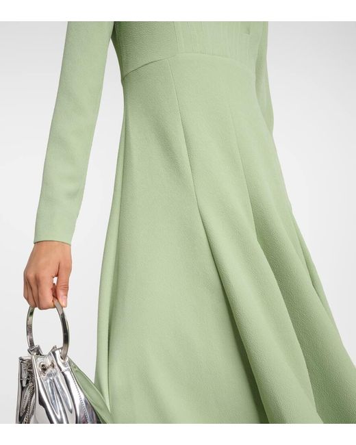 Abito Midi Oakley di Emilia Wickstead in Green