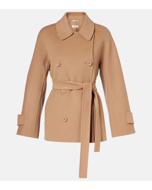 Max Mara Natural Louis Virgin Wool Peacoat