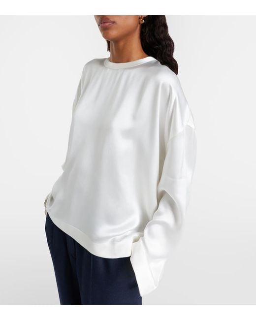 Totême  White Top Aus Satin