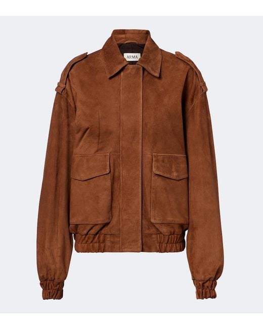 Arma Brown Halti Suede Blouson Jacket