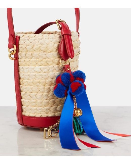 Dolce & Gabbana White Bucket Bag Taormina Carla Medium