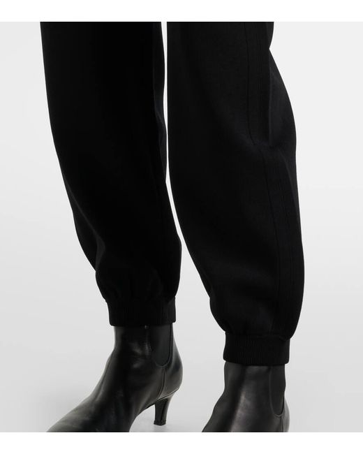 Max Mara Black Barrel-Hose Tirreno Aus Crepe