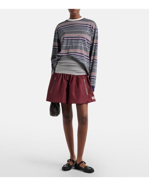 Miu Miu Brown Technical Miniskirt