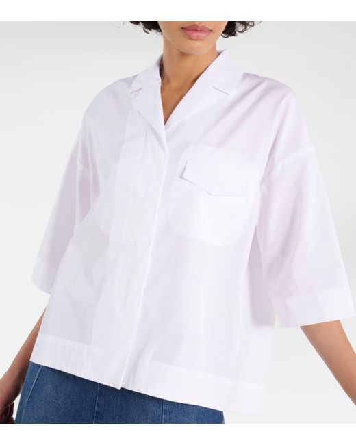 Sportmax White Parole Oversized Cotton Shirt