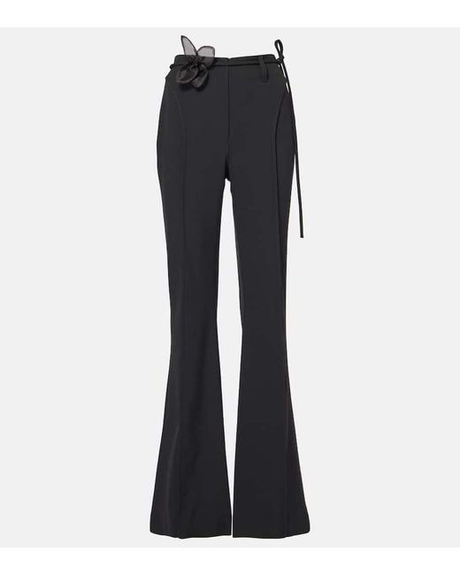 ROTATE BIRGER CHRISTENSEN Blue High-Rise-Schlaghose