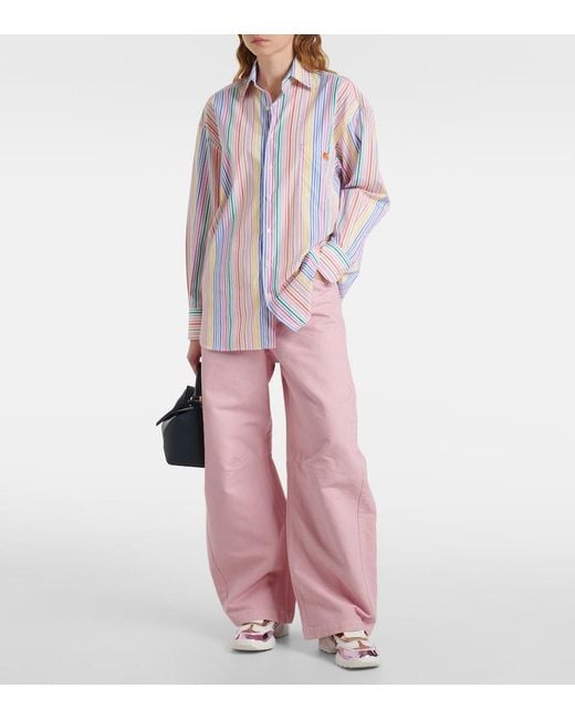 Roger Vivier Pink Viv' On The Run Leather Sneakers