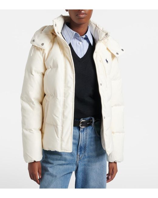 Polo Ralph Lauren Natural Logo Quilted Down Jacket