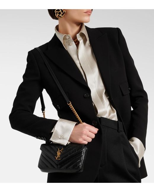 Portafoglio Con Applicazione di Saint Laurent in Black