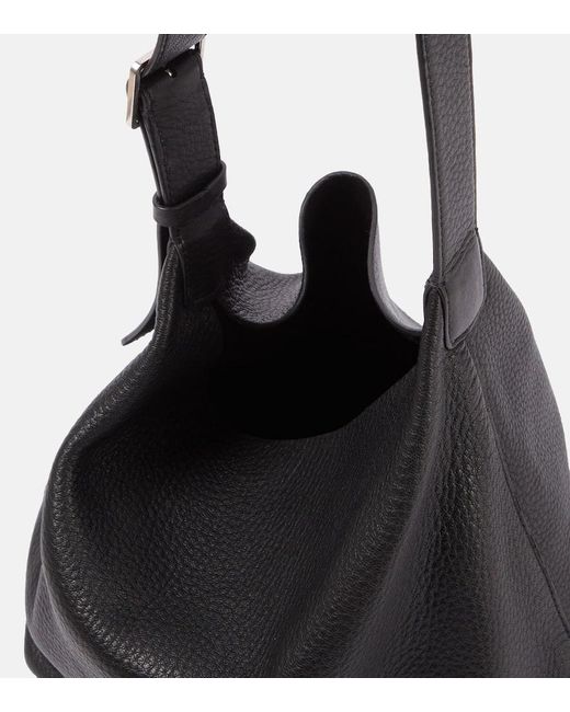The Row Black Isa Leather Shoulder Bag