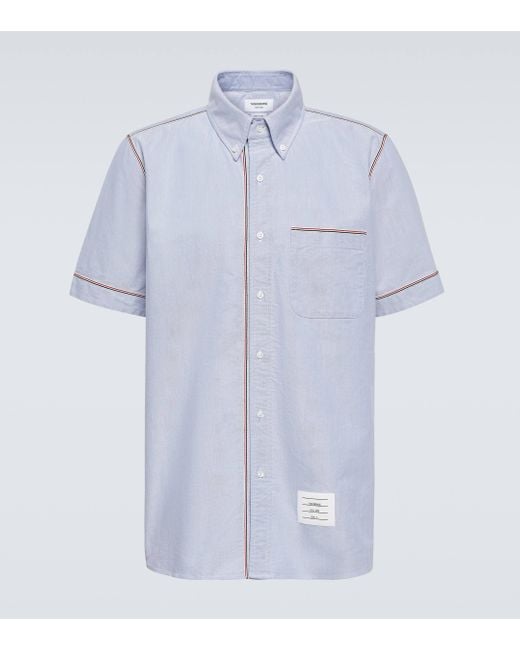 Thom Browne Blue Cotton Shirt for men