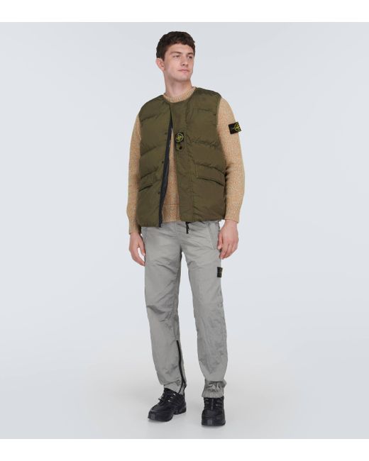 Stone Island Natural Logo Patch Wool-blend Sweater for men