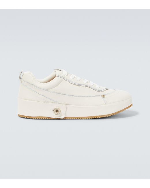 Loewe Deconstructed Leather Sneakers in White for Men | Lyst