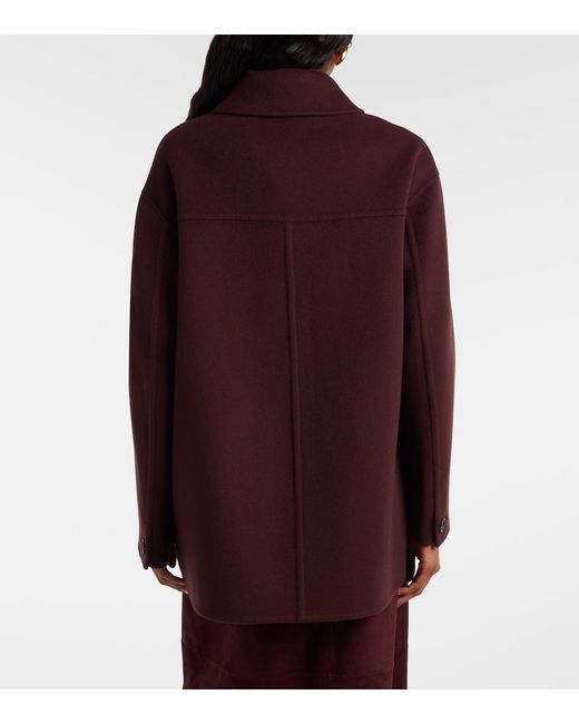 Max Mara Purple Virgin Wool Coat