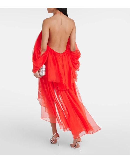 Vestido corto Natura de organza de seda Zimmermann de color Red