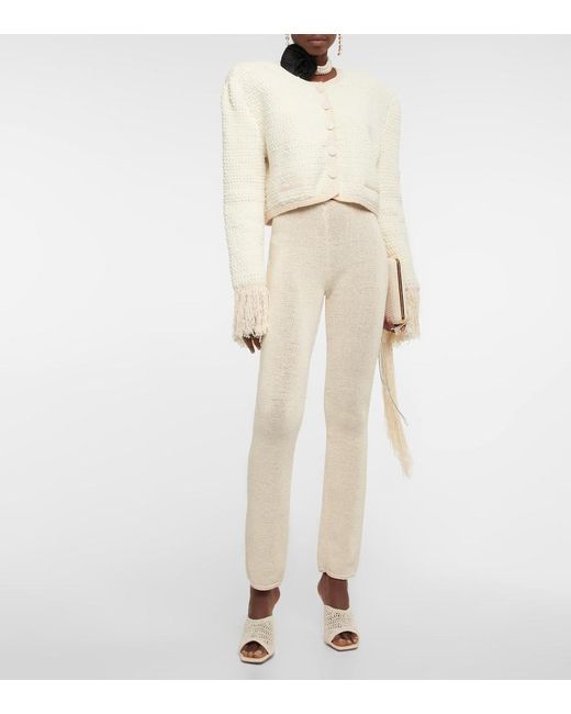Magda Butrym Natural Crochet High-rise Slim Pants