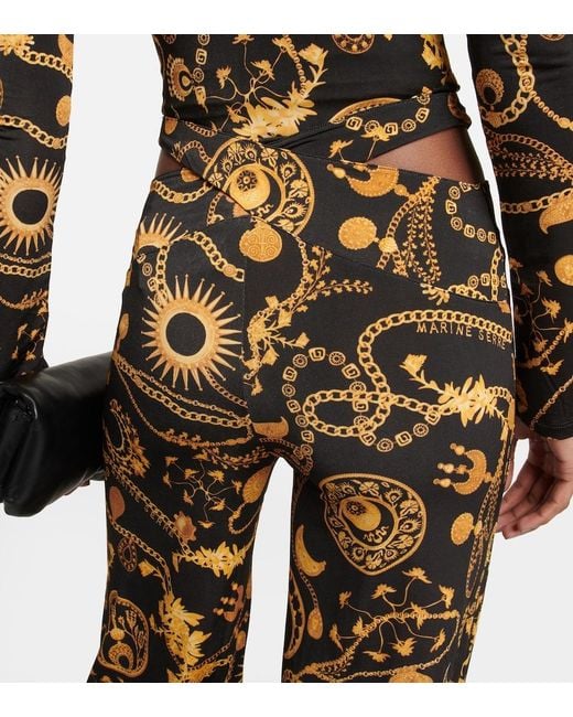 MARINE SERRE Natural Bedruckte Hose