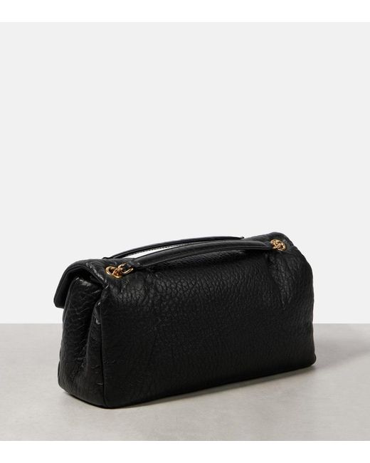 Saint Laurent Black Schultertasche Calypso Medium Aus Leder