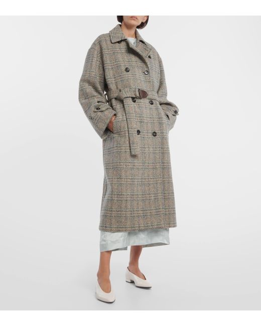 Manteau en laine et cachemire melanges Loro Piana en coloris Gray