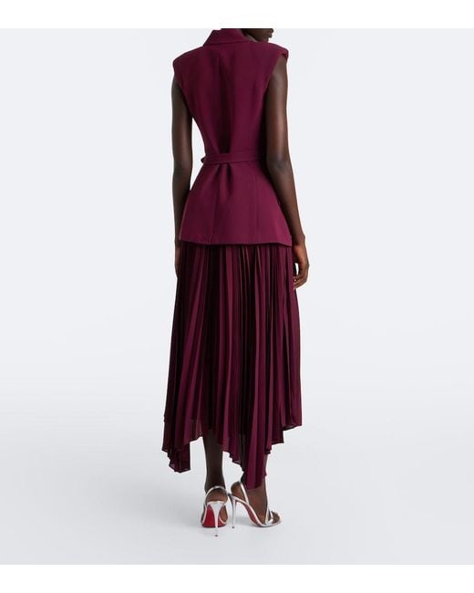 Jonathan Simkhai Purple Helena Crepe Midi Dress