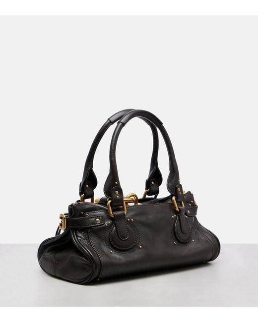 Chloé Black Paddington Small Leather Shoulder Bag