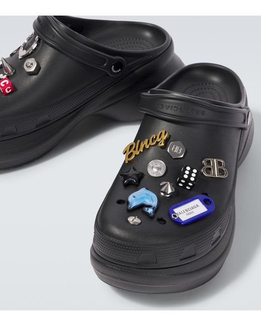 Balenciaga Black X Crocs Jibbitz Clogs for men