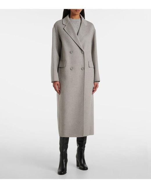 Max Mara Gray Mantel Aus Wolle