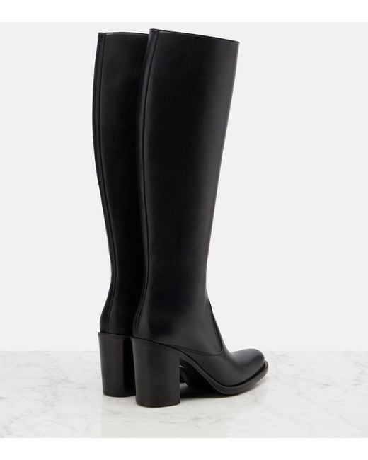 Chloé Black Phoenix 90 Leather Knee-High Boots
