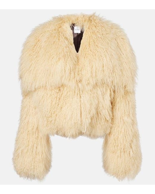 The Attico Natural Cropped-Jacke Aus Shearling