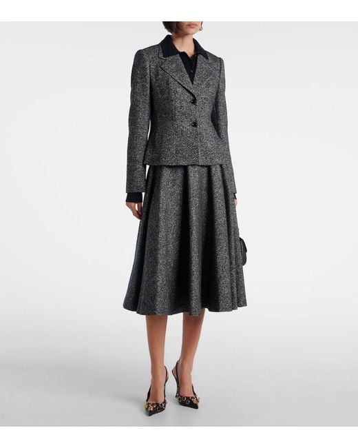 Dolce & Gabbana Black Wool-Blend Jacket