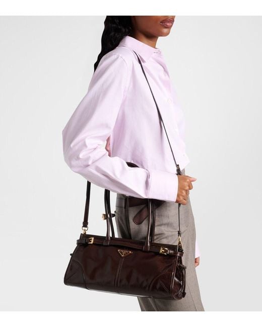 Prada Black Bonnie Medium Leather Shoulder Bag