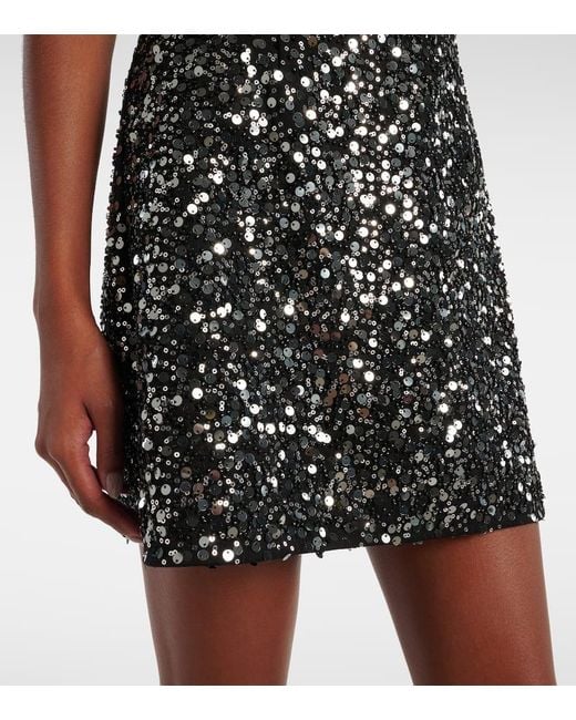 Jonathan Simkhai Black Minikleid Benson Mit Pailletten