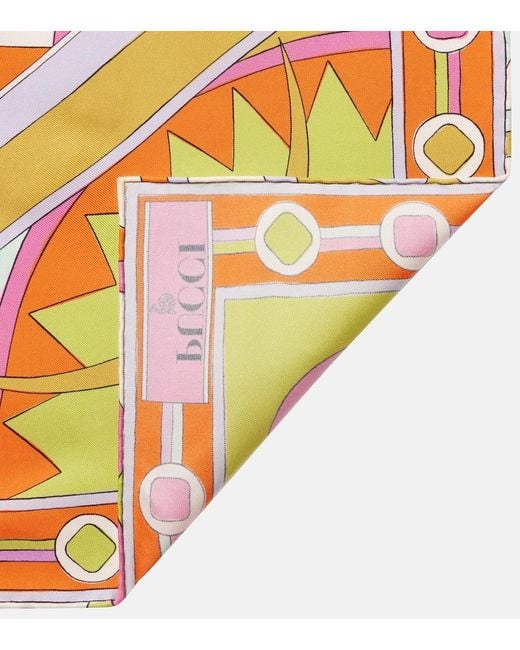 Emilio Pucci Multicolor Vivara Silk Twill Scarf