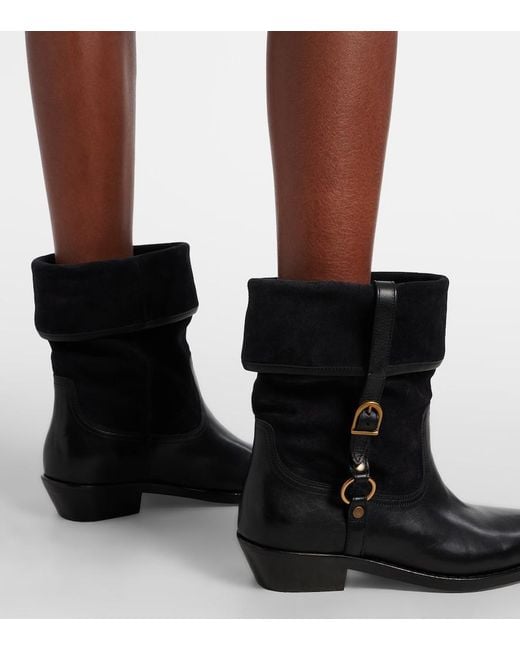 Isabel Marant Black Ildra Buckle Boot